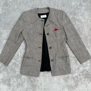 ALAN AUSTIN BEVERLY HILLS Vintage Three-Button Silk Blend Blazer